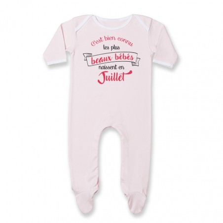 Pyjama bébé Les plus beaux bébés naissent en JUILLET