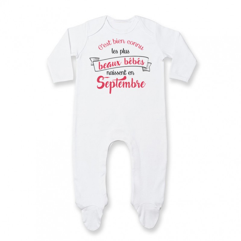 Pyjama bébé Les plus beaux bébés naissent en SEPTEMBRE