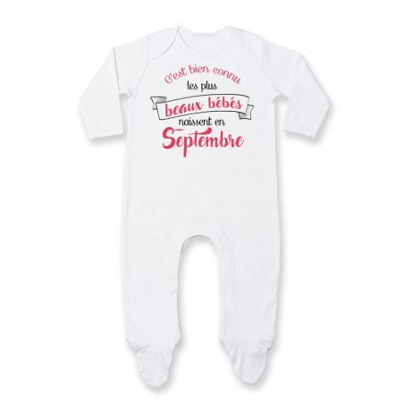 Pyjama bébé Les plus beaux bébés naissent en SEPTEMBRE