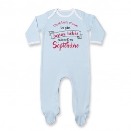 Pyjama bébé Les plus beaux bébés naissent en SEPTEMBRE