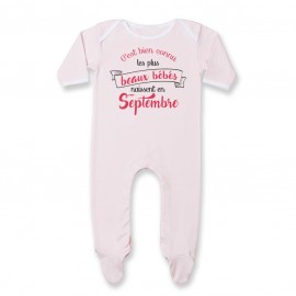 Pyjama bébé Les plus beaux bébés naissent en SEPTEMBRE