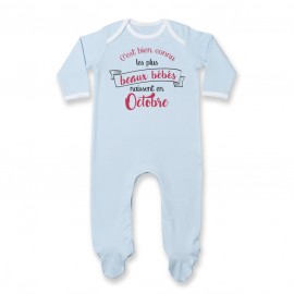 Pyjama bébé Les plus beaux bébés naissent en OCTOBRE