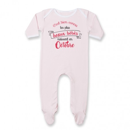 Pyjama bébé Les plus beaux bébés naissent en OCTOBRE