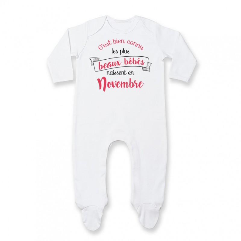 Pyjama bébé Les plus beaux bébés naissent en NOVEMBRE