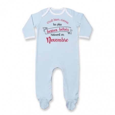 Pyjama bébé Les plus beaux bébés naissent en NOVEMBRE