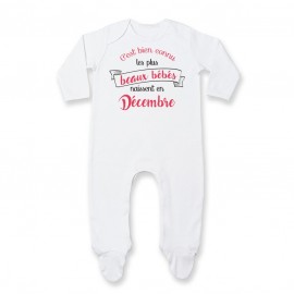 Pyjama bébé Les plus beaux bébés naissent en DECEMBRE