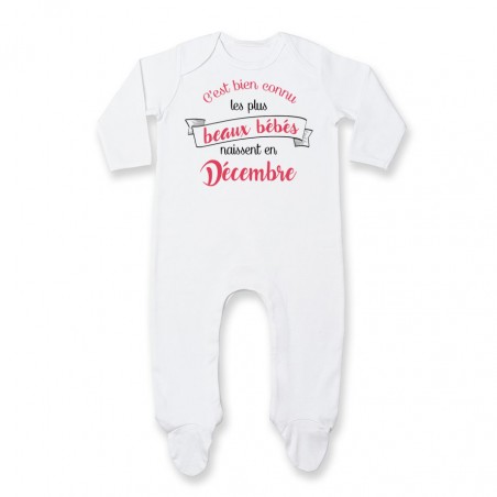 Pyjama bébé Les plus beaux bébés naissent en DECEMBRE