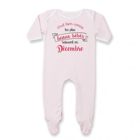 Pyjama bébé Les plus beaux bébés naissent en DECEMBRE