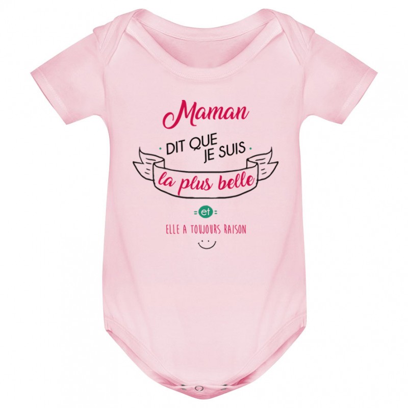 Body bébé Maman dit que je suis la plus BELLE Body bébé Maman dit que je suis la plus BELLE