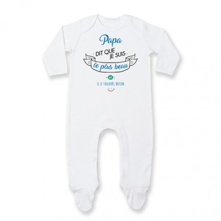 Pyjama bébé Papa dit que je suis le plus BEAU