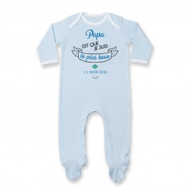 Pyjama bébé Papa dit que je suis le plus BEAU