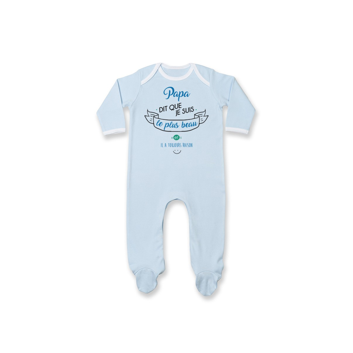 Pyjama bébé Papa dit que je suis le plus BEAU