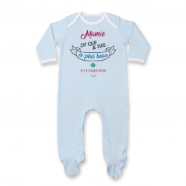 Pyjama bébé Mamie dit que je suis le plus BEAU