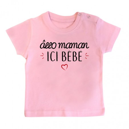 T-Shirt bébé Allo maman ici bébé