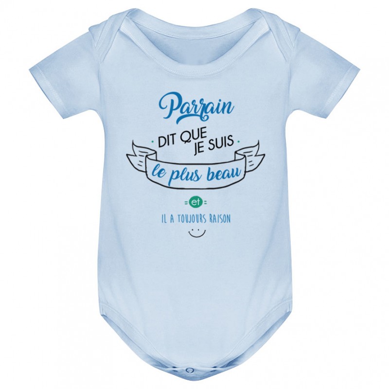 Body bébé Parrain dit que je suis le plus BEAU Body bébé Parrain dit que je suis le plus BEAU
