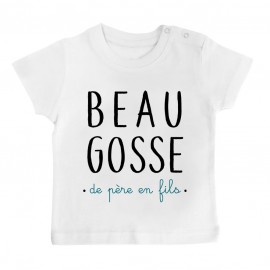 T-Shirt bébé Beau gosse de père en fils