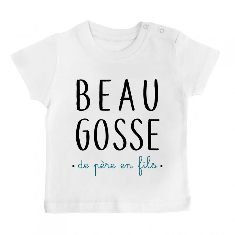 T-Shirt bébé Beau gosse de père en fils