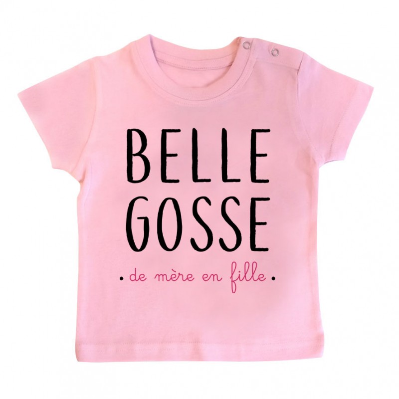 T-Shirt bébé Belle gosse de mère en fille T-Shirt bébé Belle gosse de mère en fille