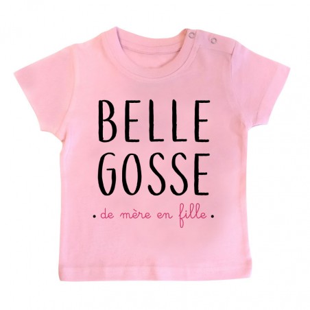 T-Shirt bébé Belle gosse de mère en fille