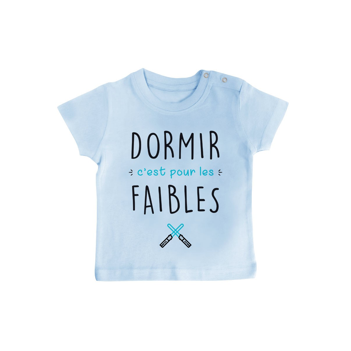 T-Shirt bébé Dormir c'est pour les faibles ( version garçon )