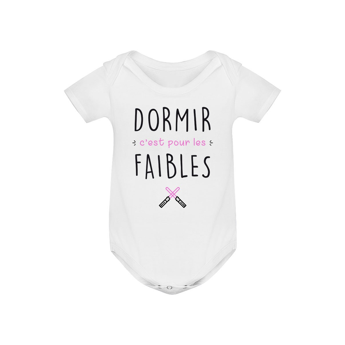 Body bébé Dormir c'est pour les faibles ( version fille )