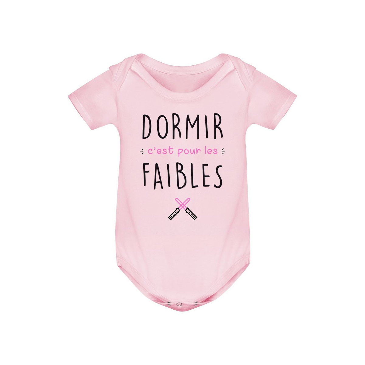 Body bébé Dormir c'est pour les faibles ( version fille )