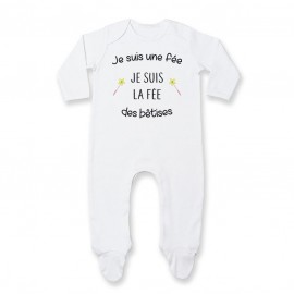 Pyjama bébé Je suis la fée des bêtises