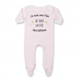 Pyjama bébé Je suis la fée des bêtises