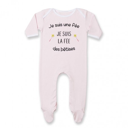 Pyjama bébé Je suis la fée des bêtises