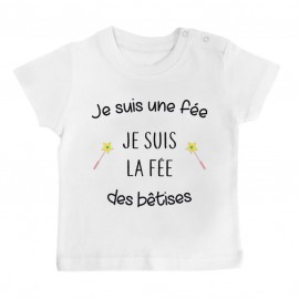 T-Shirt bébé Je suis la fée des bêtises