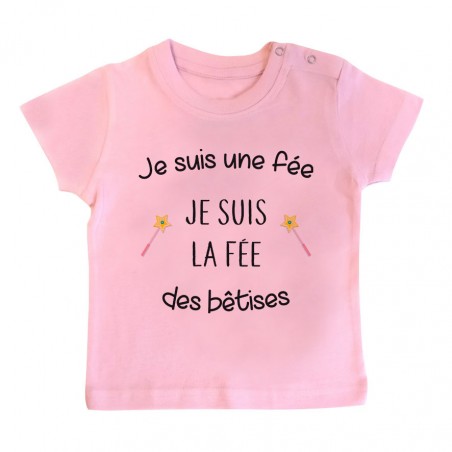 T-Shirt bébé Je suis la fée des bêtises