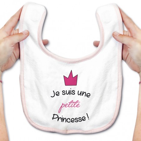 Bavoir bébé Je suis une petite princesse