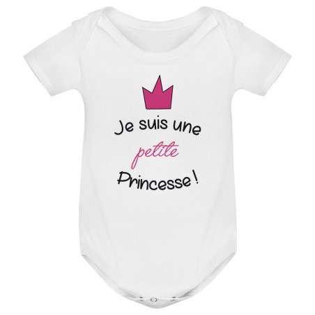 Body bébé Je suis une petite princesse