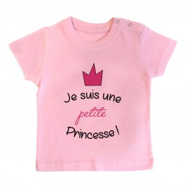 T-Shirt bébé Je suis une petite princesse