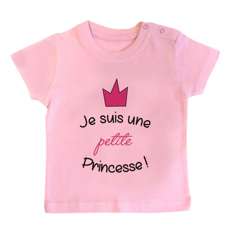 T-Shirt bébé Je suis une petite princesse T-Shirt bébé Je suis une petite princesse