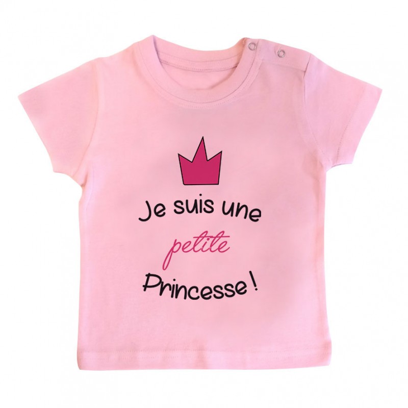 T-Shirt bébé Je suis une petite princesse