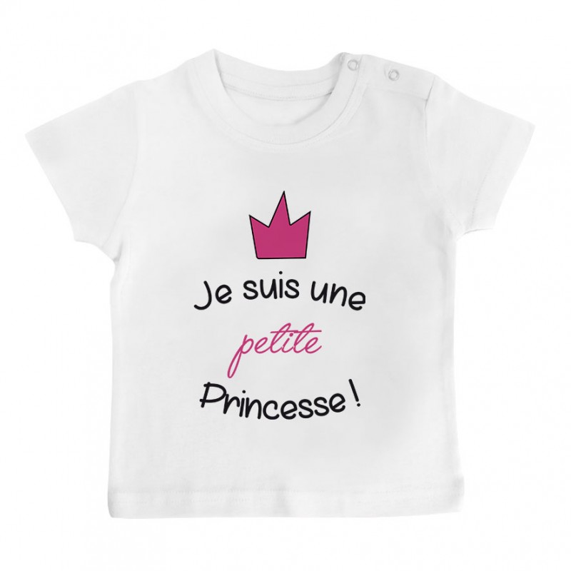 T-Shirt bébé Je suis une petite princesse