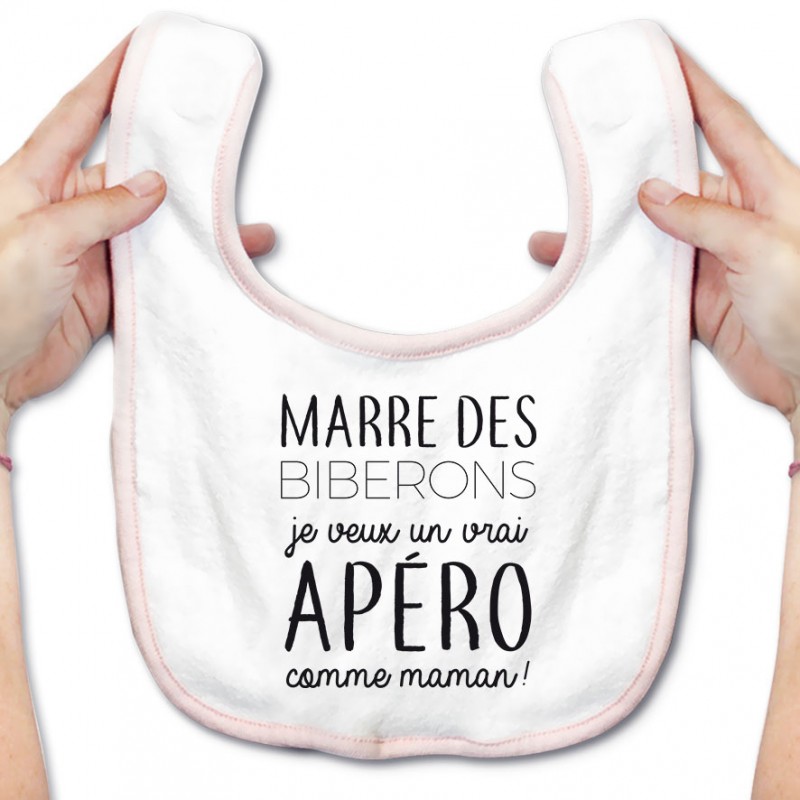 Bavoir bébé Je veux un vrai apéro comme maman Bavoir bébé Je veux un vrai apéro comme maman