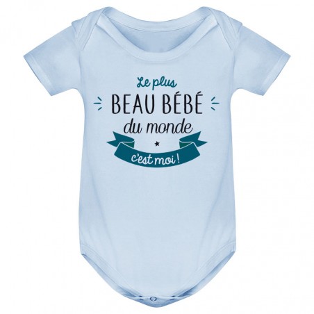 Body bébé Le plus beau bébé du monde c'est moi ( version garçon )