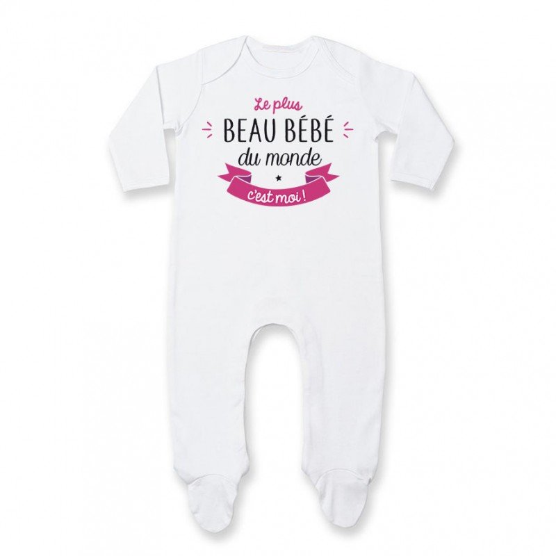 Pyjama bébé Le plus beau bébé du monde c'est moi ( version fille )