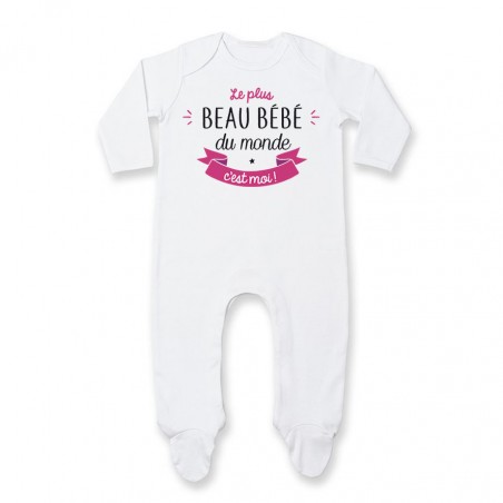 Pyjama bébé Le plus beau bébé du monde c'est moi ( version fille )