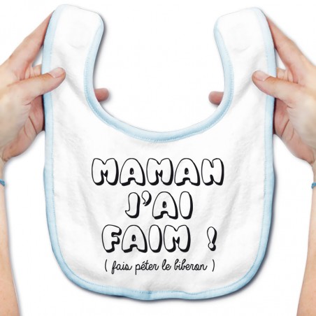 Bavoir bébé Maman j'ai faim