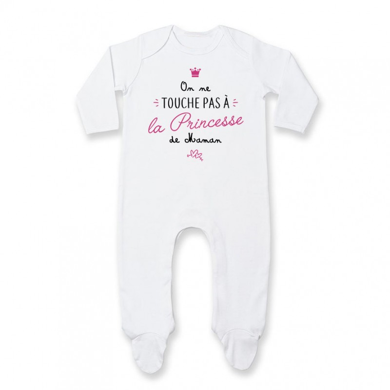 Pyjama bébé On ne touche pas à la princesse de maman