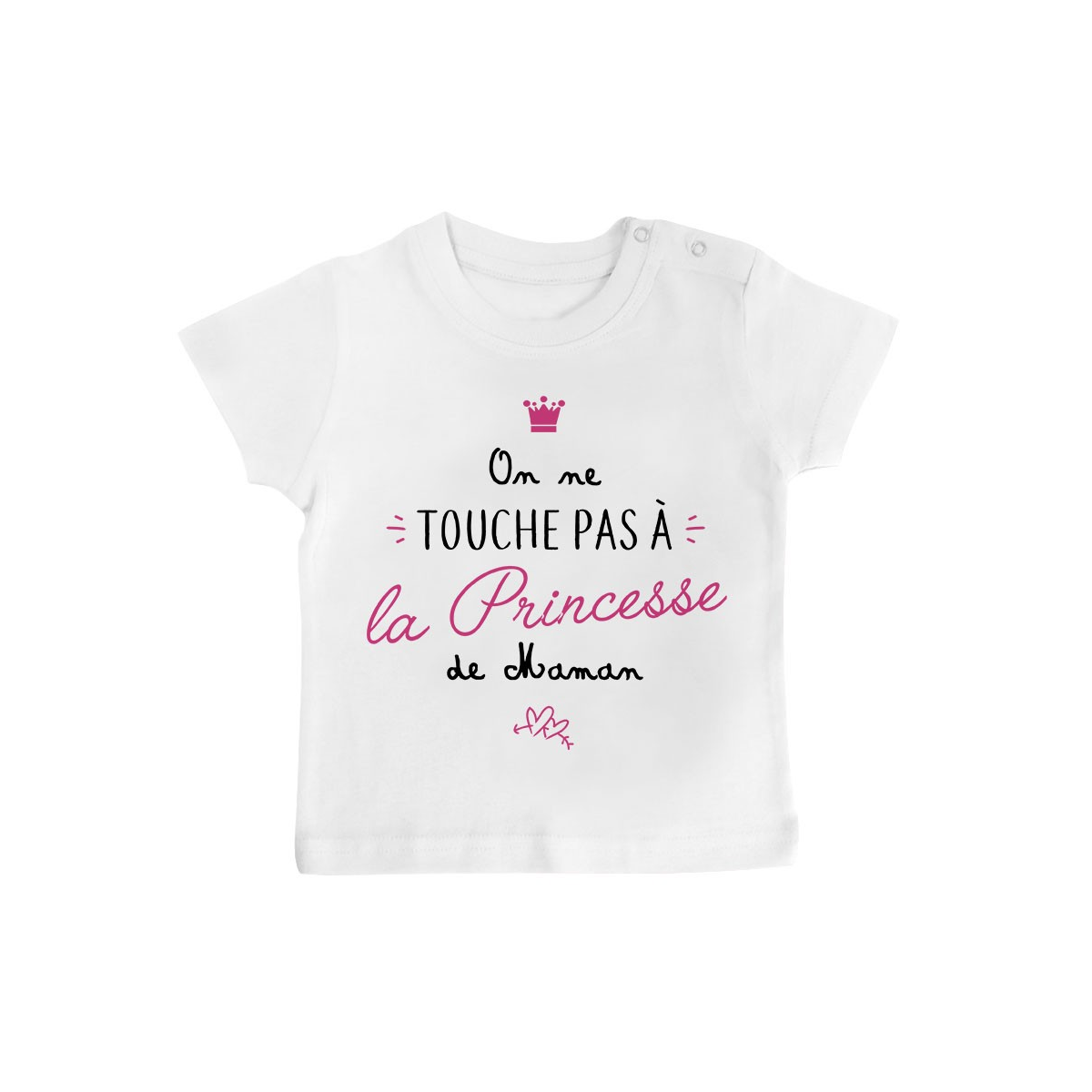 T-Shirt bébé On ne touche pas à la princesse de maman