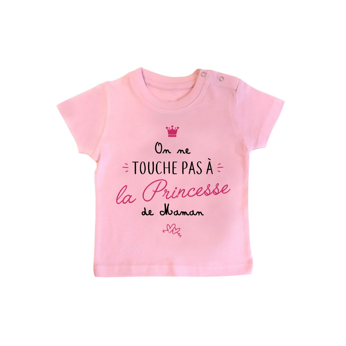 T-Shirt bébé On ne touche pas à la princesse de maman