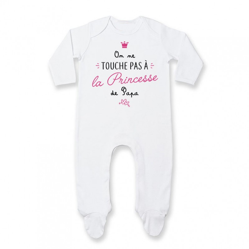 Pyjama bébé On ne touche pas à la princesse de papa