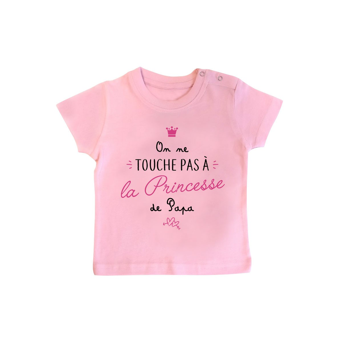 T-Shirt bébé On ne touche pas à la princesse de papa