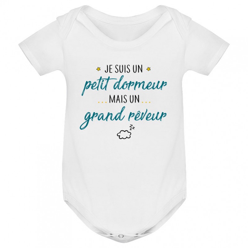 Body bébé Petit dormeur grand rêveur Body bébé Petit dormeur grand rêveur