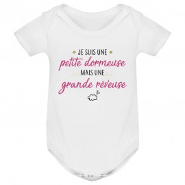 Body bébé Petite dormeuse grande rêveuse