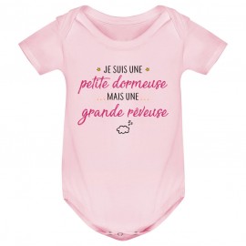 Body bébé Petite dormeuse grande rêveuse